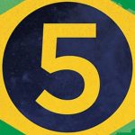 Picture visualising a five on the Brazilian Flag