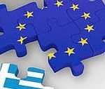 Profile Picutre showing a puzzle piece with Greek flag moved out of a bigger puzzle with the European flag