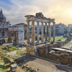View onto the Fori Imperiali from Piazza del Campidoglio