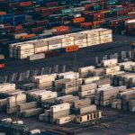 Stacks of shipping containers in the Port of Barcelona