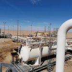 Gas field in the desert