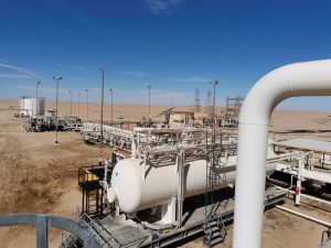 Gas field in the desert