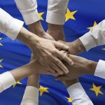 eu flag hands