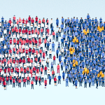 EU US relations flag