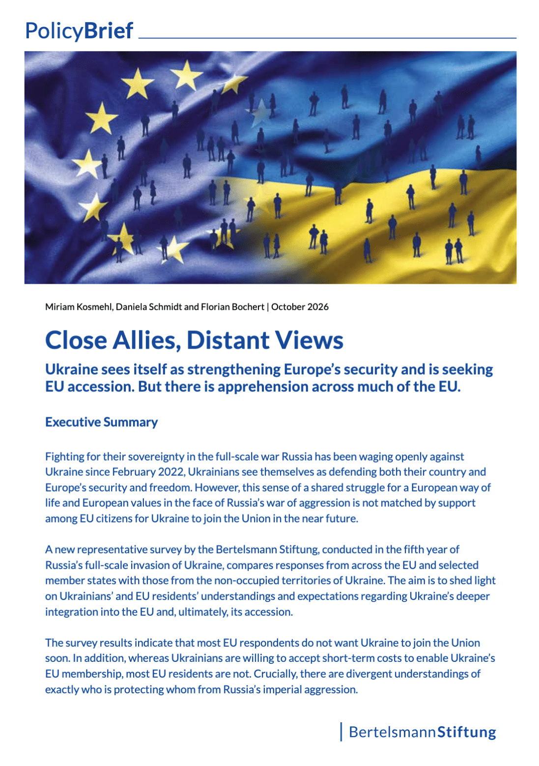 Policy Brief CLose Allies, Distant Views